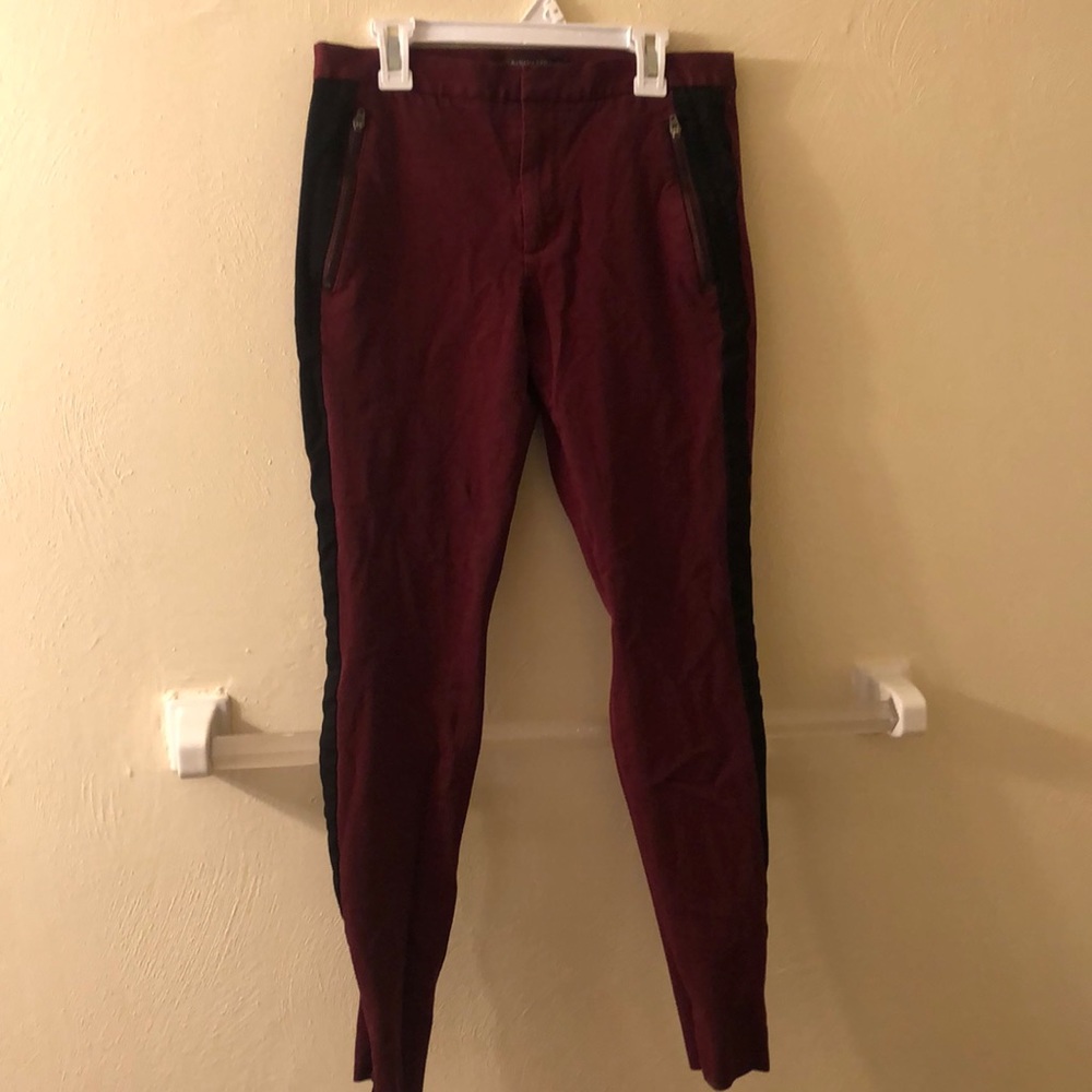 Banana Republic Maroon Racing Stripe Dress Pants
